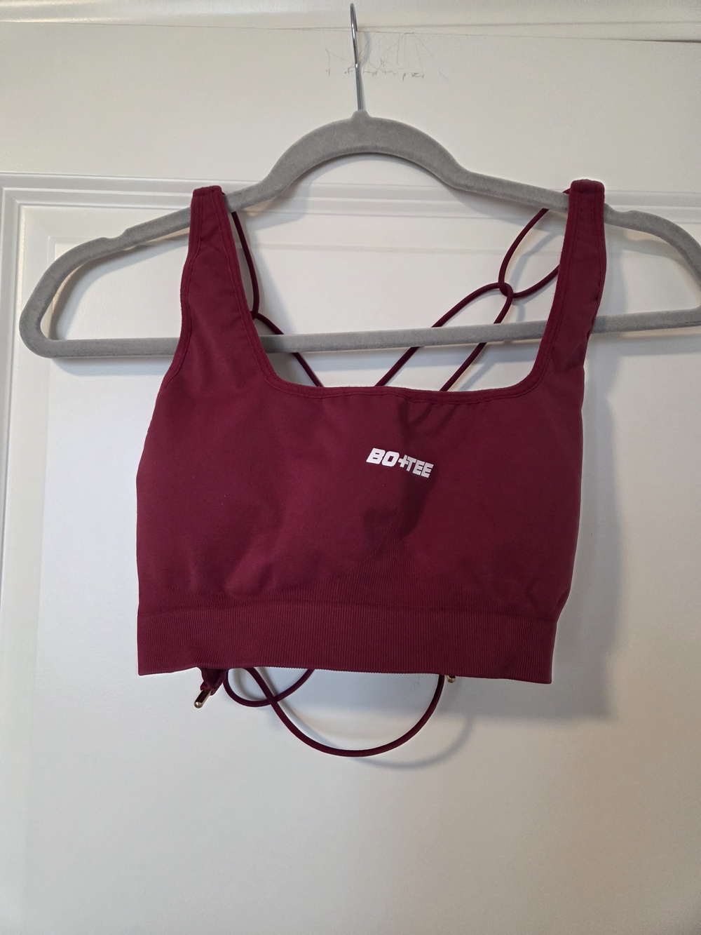 BO+TEE Maroon Matching Sports bra and shorts set